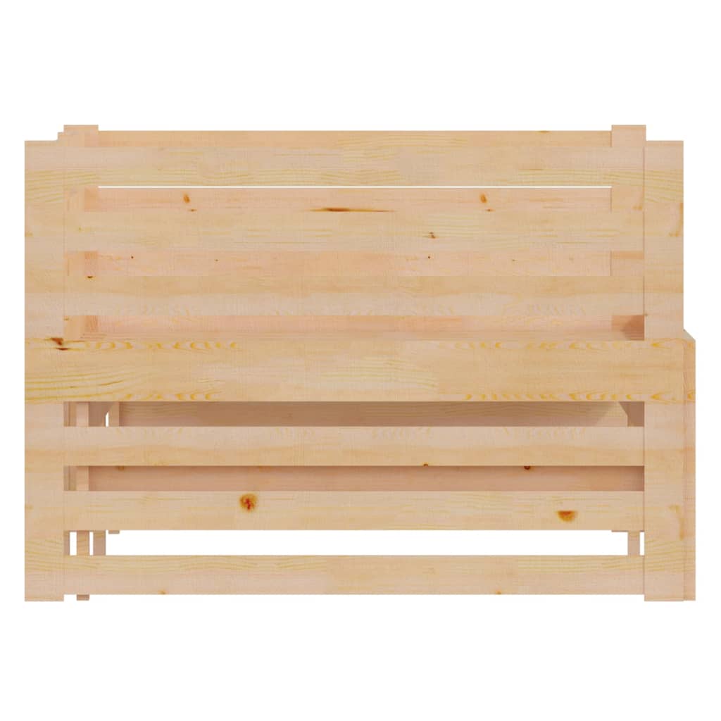 Uttrekkbar sengeramme heltre furu 2x(90x200) cm