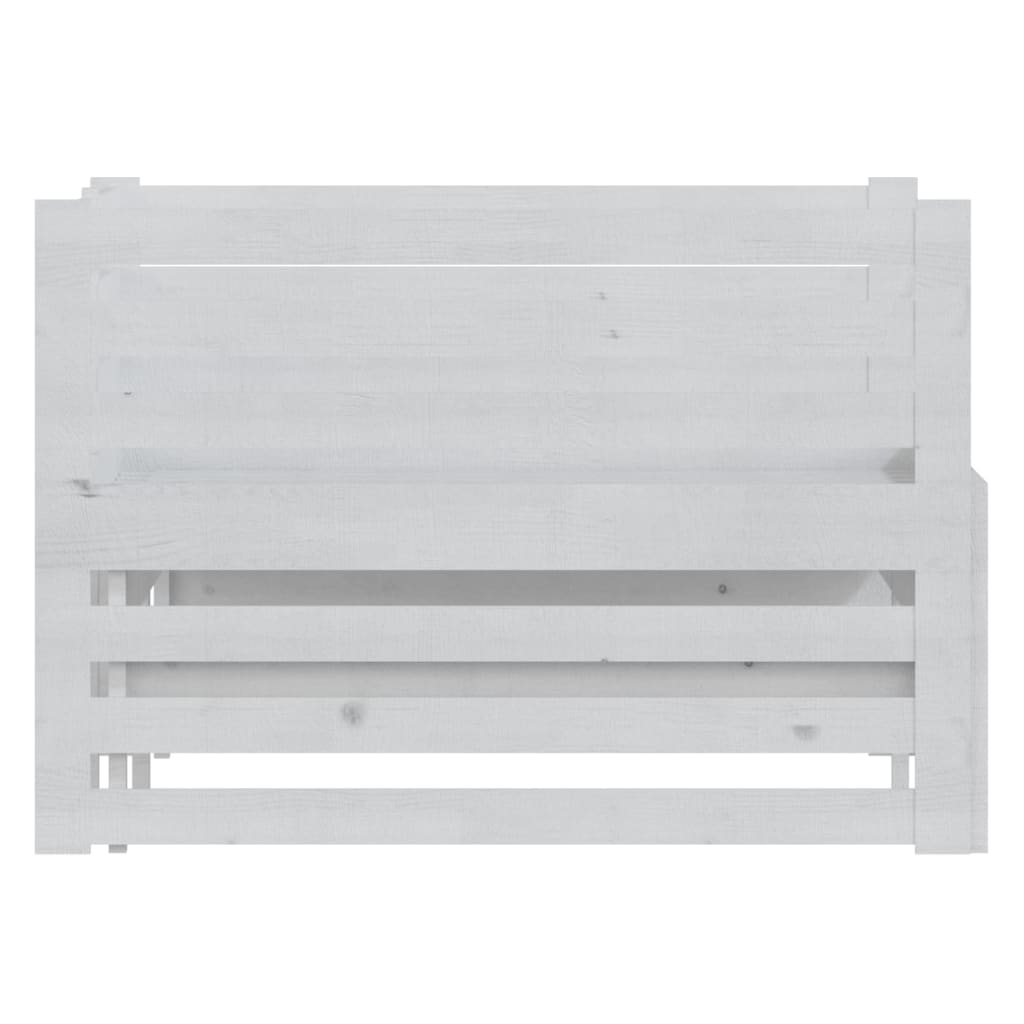 Uttrekkbar dagseng hvit heltre furu 2x(90x200) cm