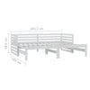 Uttrekkbar dagseng hvit heltre furu 2x(90x200) cm