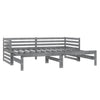 Uttrekkbar dagseng grå heltre furu 2x(90x200) cm