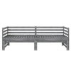 Uttrekkbar dagseng grå heltre furu 2x(90x200) cm