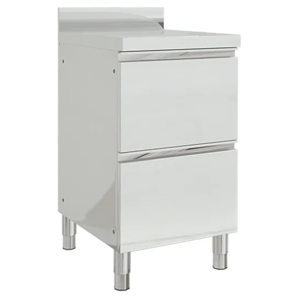 Kommersielle kjøkkenskap 2 stk 50x60x96 cm rustfritt stål