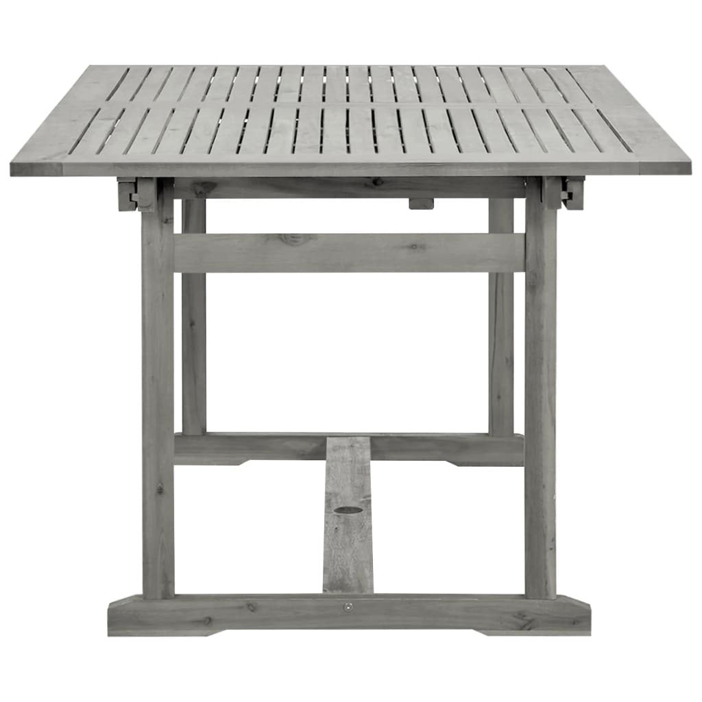 Utendørs spisebord (150-200)x100x75 cm heltre akasie