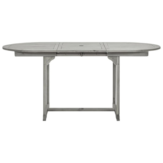 Utendørs spisebord (120-170)x80x75 cm heltre akasie