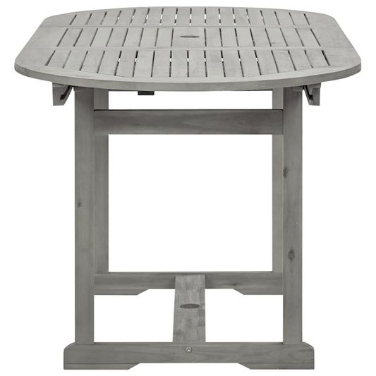 Utendørs spisebord (120-170)x80x75 cm heltre akasie