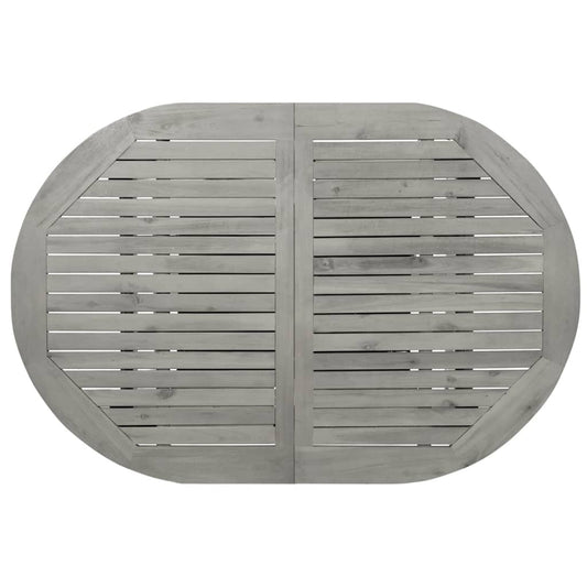 Utendørs spisebord (120-170)x80x75 cm heltre akasie