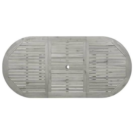 Utendørs spisebord (120-170)x80x75 cm heltre akasie