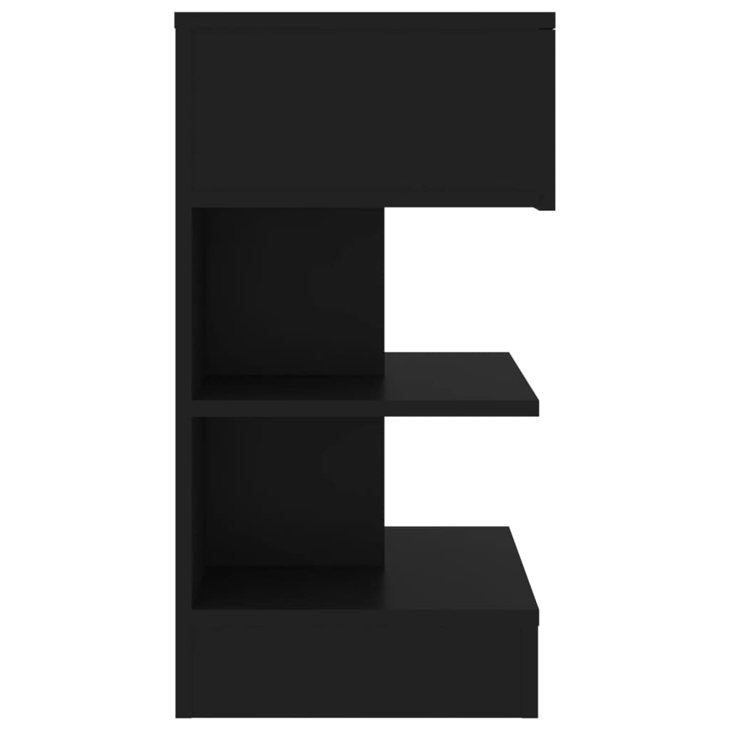 Nattbord 2 stk svart 40x35x65 cm