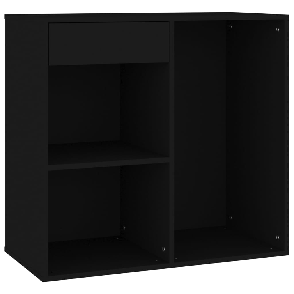 Sminkeskap svart 80x40x75 cm konstruert tre