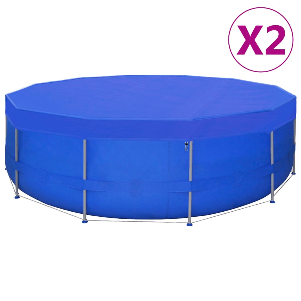 Bassengtrekk 2 stk PE rund 540 cm 90 g/m²
