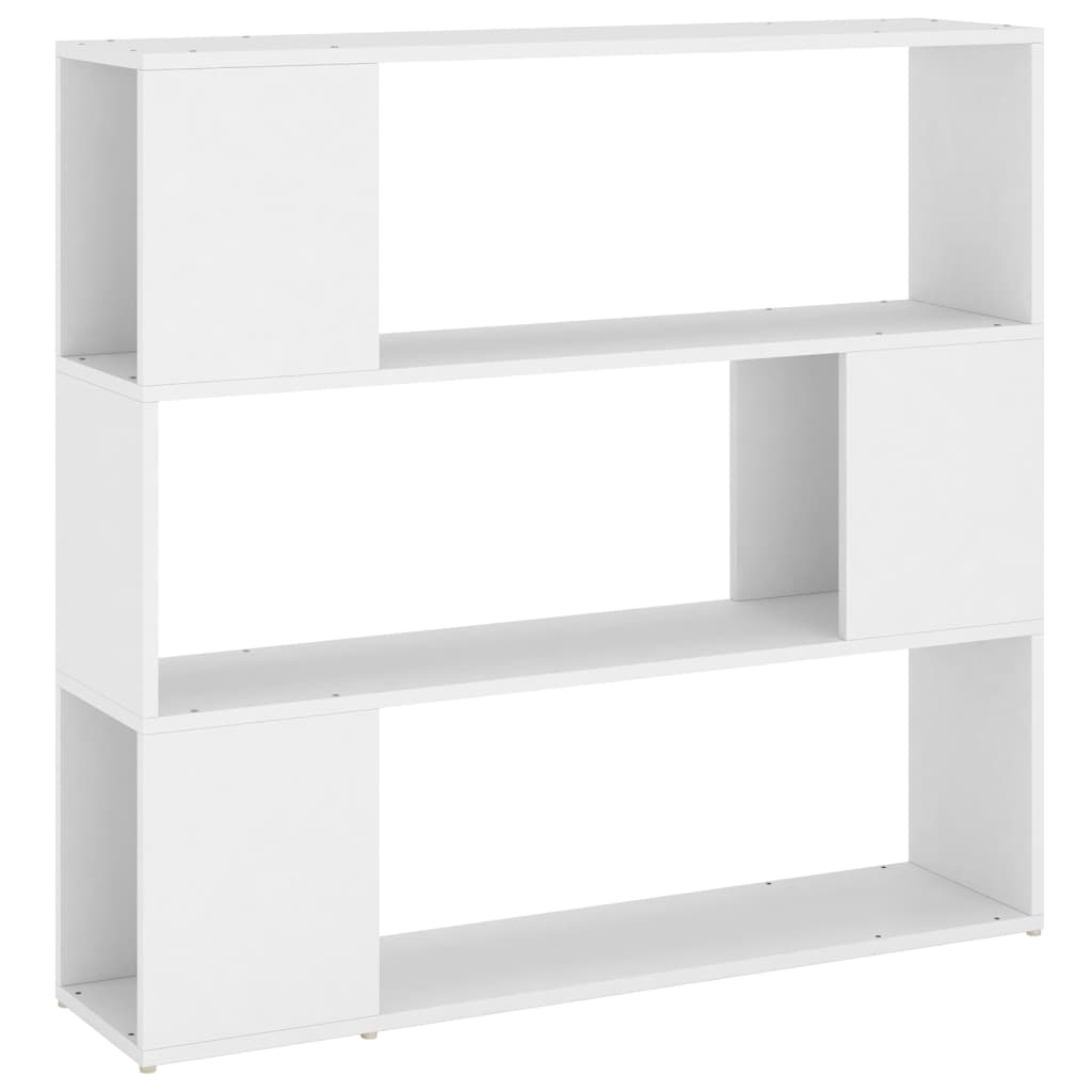 Bokhylle/romdeler hvit 100x24x94 cm sponplate