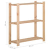 Oppbevaringshylle 3 etasjer 80x28,5x90 cm heltre furu