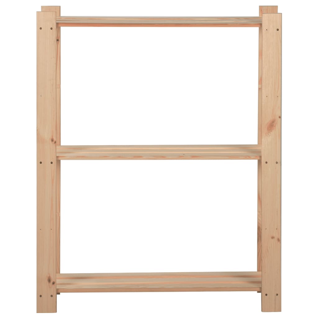 Oppbevaringshylle 3 etasjer 60x28,5x90 cm heltre furu