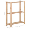 Oppbevaringshylle 3 etasjer 60x28,5x90 cm heltre furu