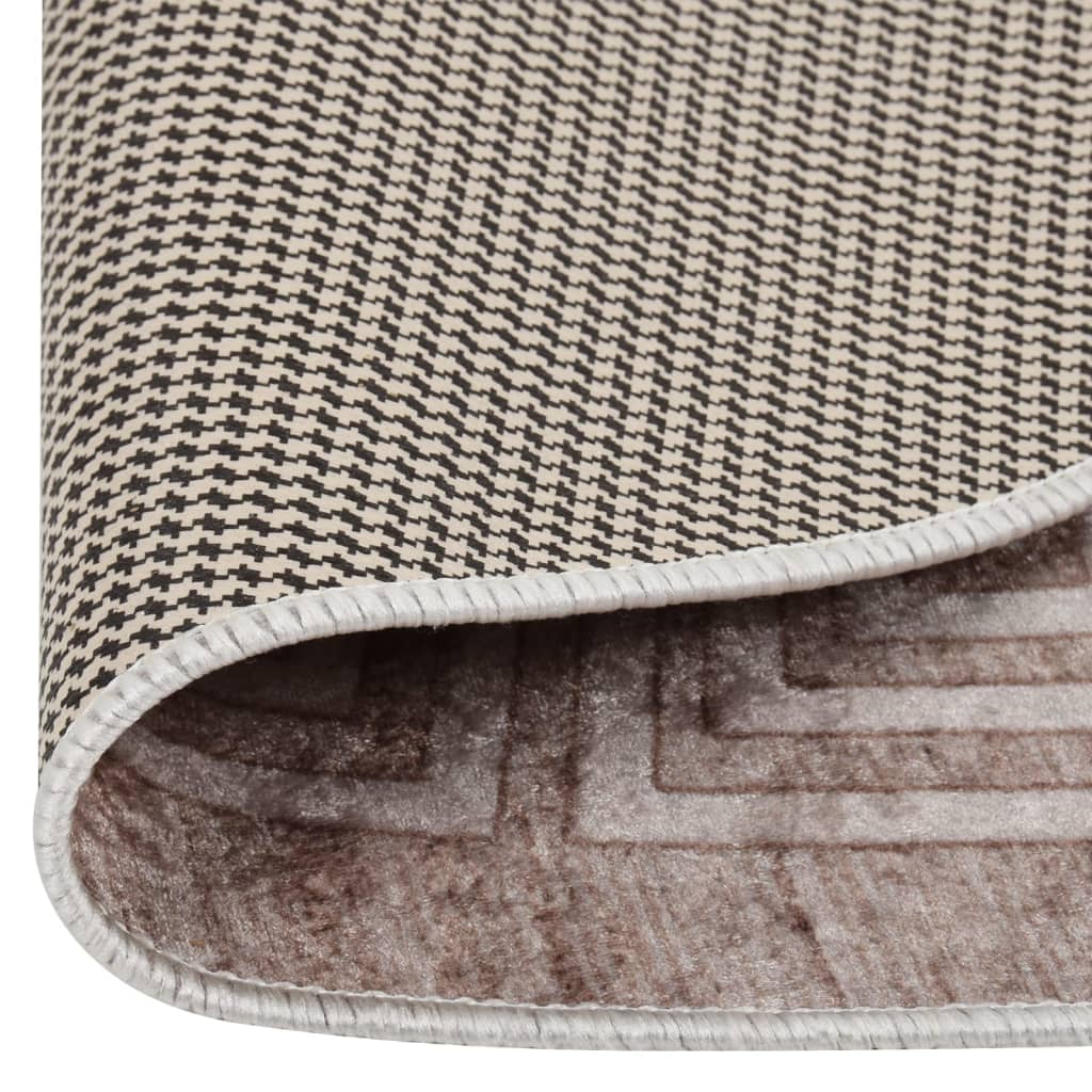Vaskbart teppe 120 cm beige