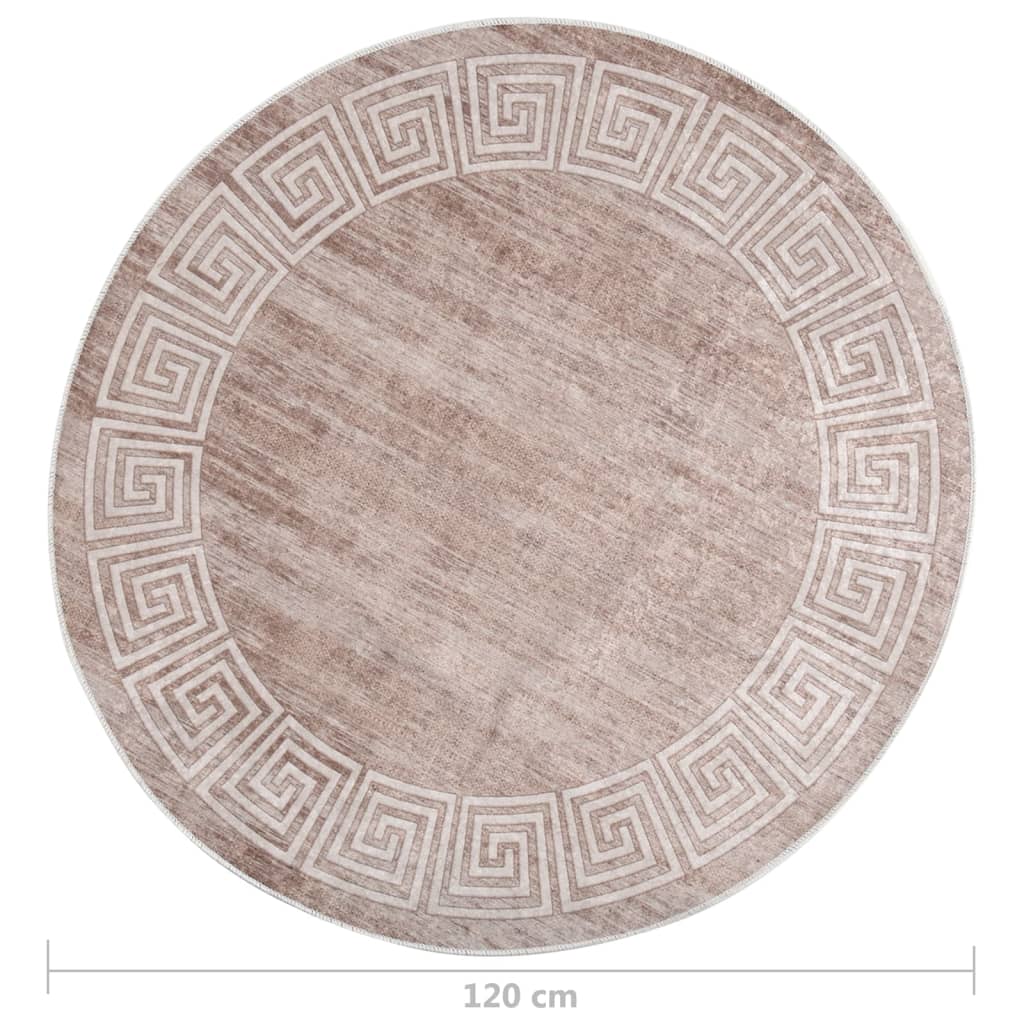 Vaskbart teppe 120 cm beige