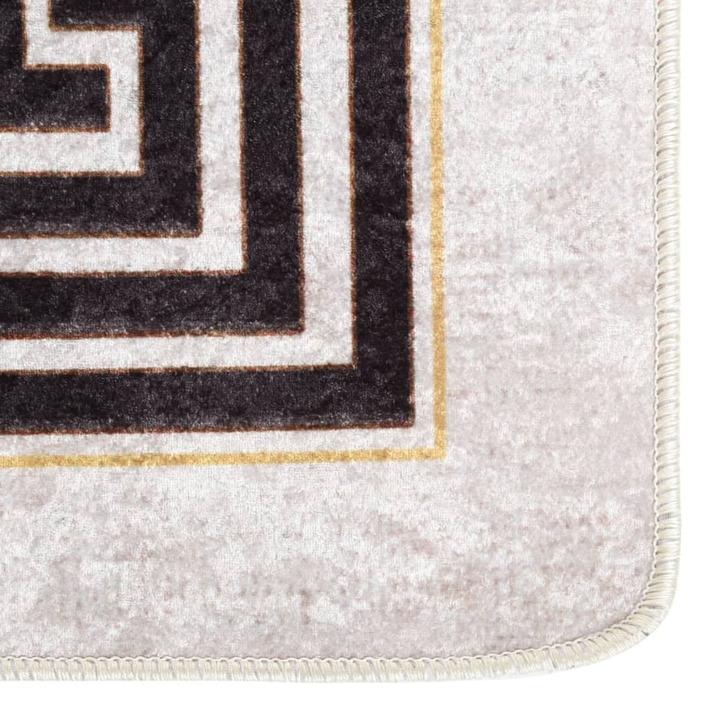 Vaskbart teppe 190x300 cm lys beige