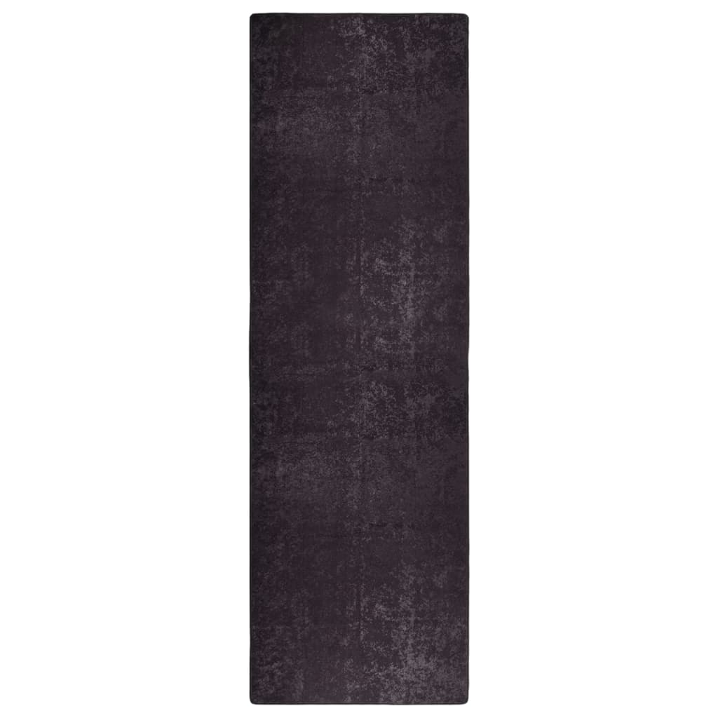 Vaskbart teppe 80x300 cm antrasitt