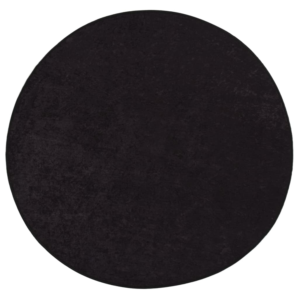 Vaskbart teppe φ120 cm antrasitt