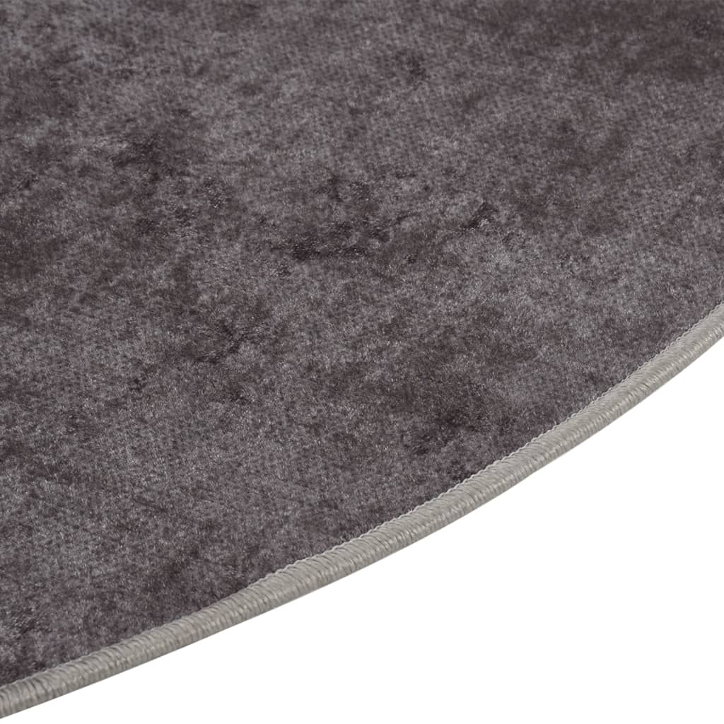 Vaskbart teppe φ120 cm grå