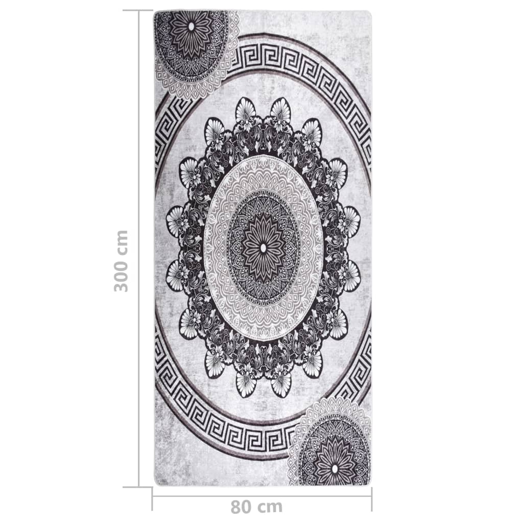 Vaskbart teppe 80x300 cm flerfarget