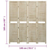 Romdeler 4 paneler 140x165 cm heltre keisertre
