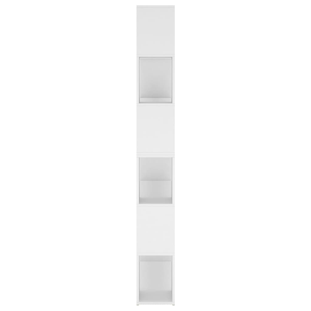Bokhylle/romdeler hvit 100x24x188 cm