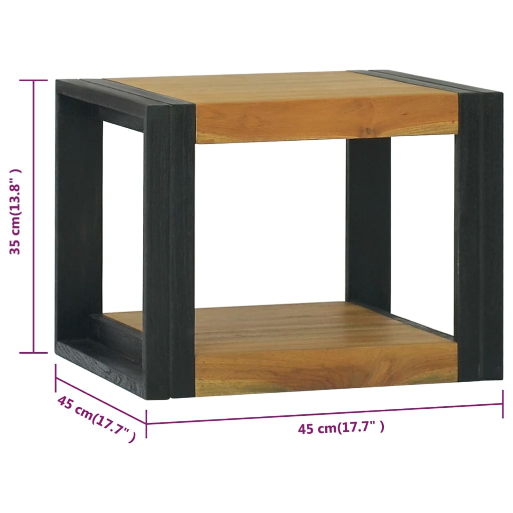 Veggmontert baderomsskap 45x45x35 cm heltre teak