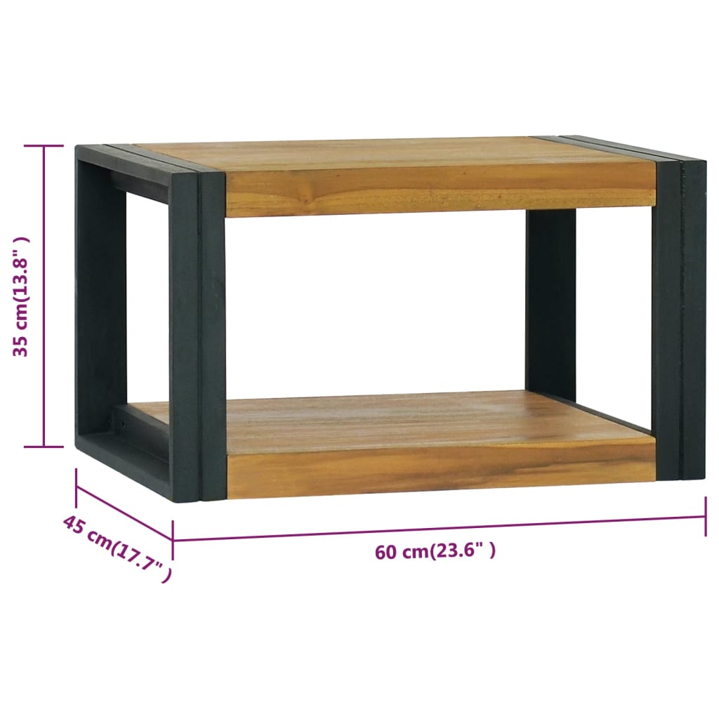 Baderomsskap 60x45x35 cm heltre teak