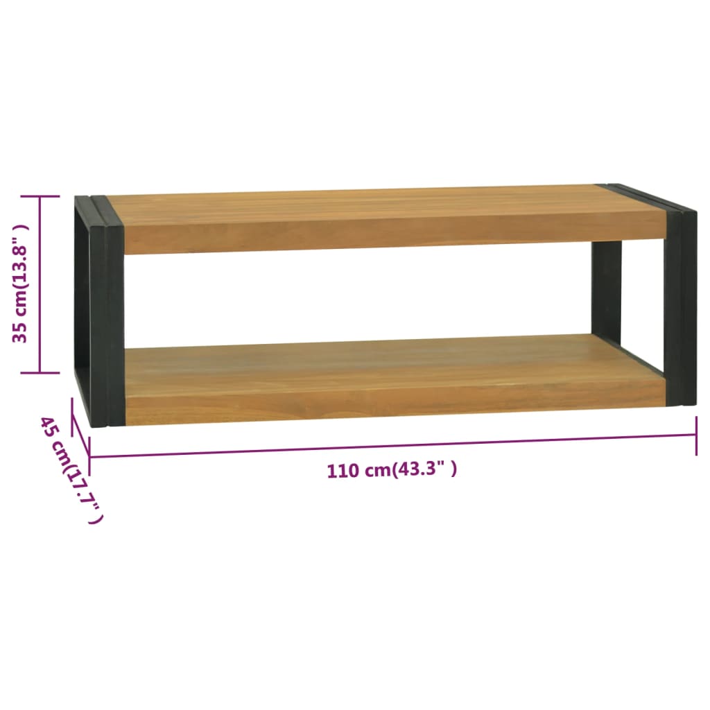 Baderomsskap 120x45x35 cm heltre teak