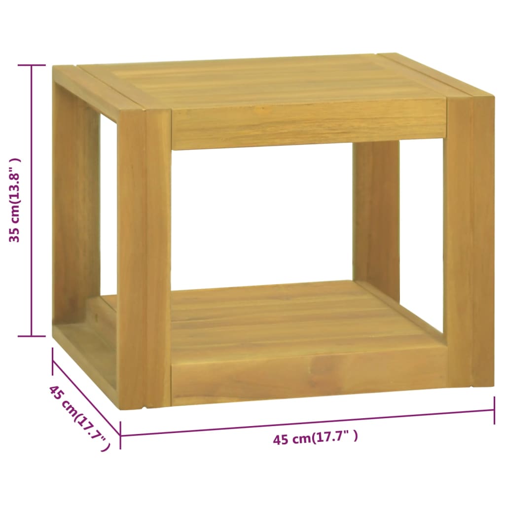 Veggmontert baderomsskap 45x45x35 cm heltre teak