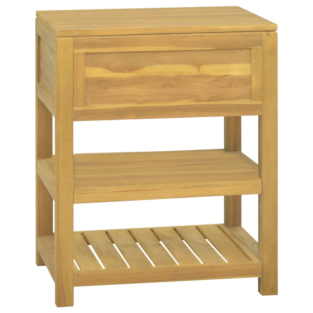 Baderomsskap 60x45x75 cm heltre teak