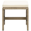 Hagestoler med krakker 2 stk polyrotting beige