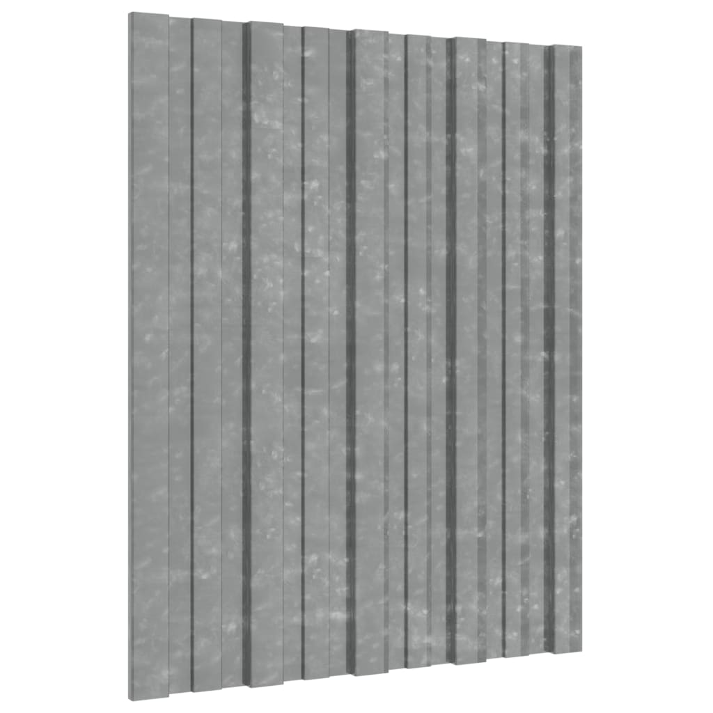 Takplater 36 stk sølv 60x45 cm galvanisert stål
