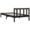 Sengeramme svart heltre furu 100x200 cm