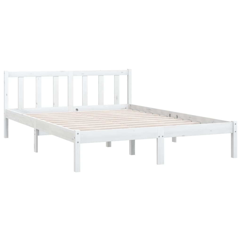 Sengeramme hvit heltre furu 140x200 cm