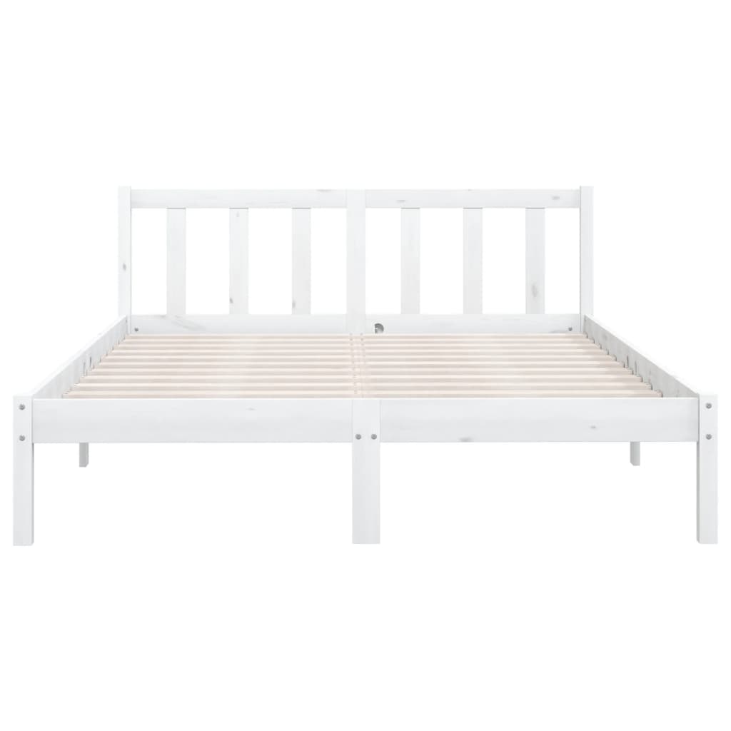Sengeramme hvit heltre furu 140x200 cm