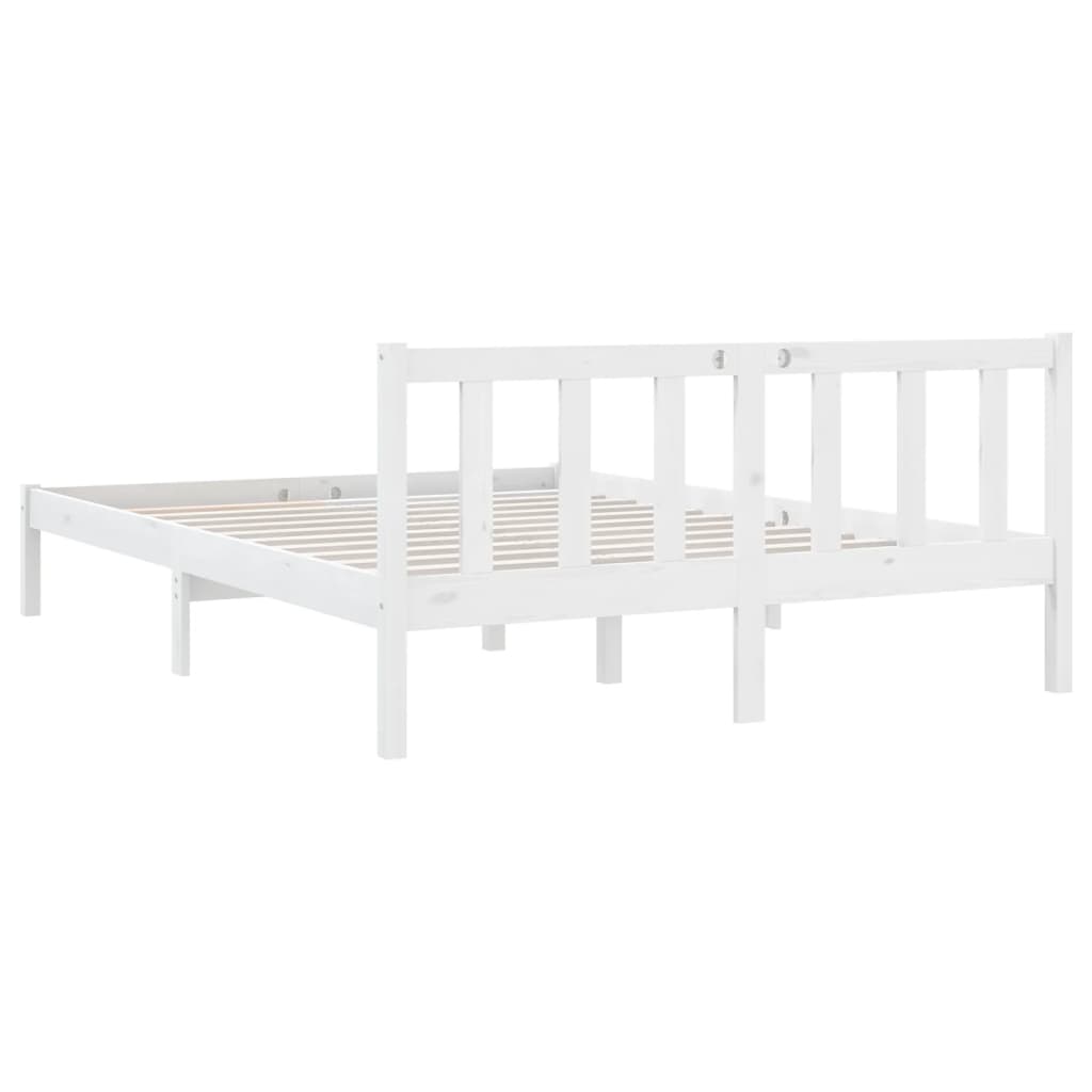 Sengeramme hvit heltre furu 140x200 cm