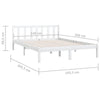 Sengeramme hvit heltre furu 140x200 cm