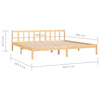 Sengeramme heltre furu 200x200 cm