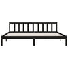 Sengeramme svart heltre furu 200x200 cm
