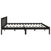 Sengeramme svart heltre furu 200x200 cm