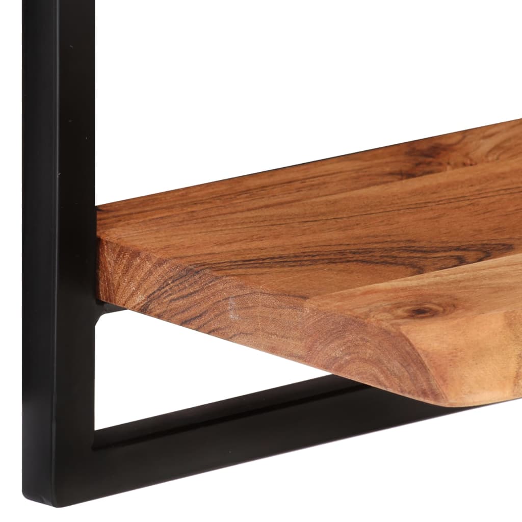 Vegghyller 2 stk 60x25x35 cm heltre akasie og stål