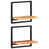 Vegghyller 2 stk 40x24x35 cm heltre akasie og stål