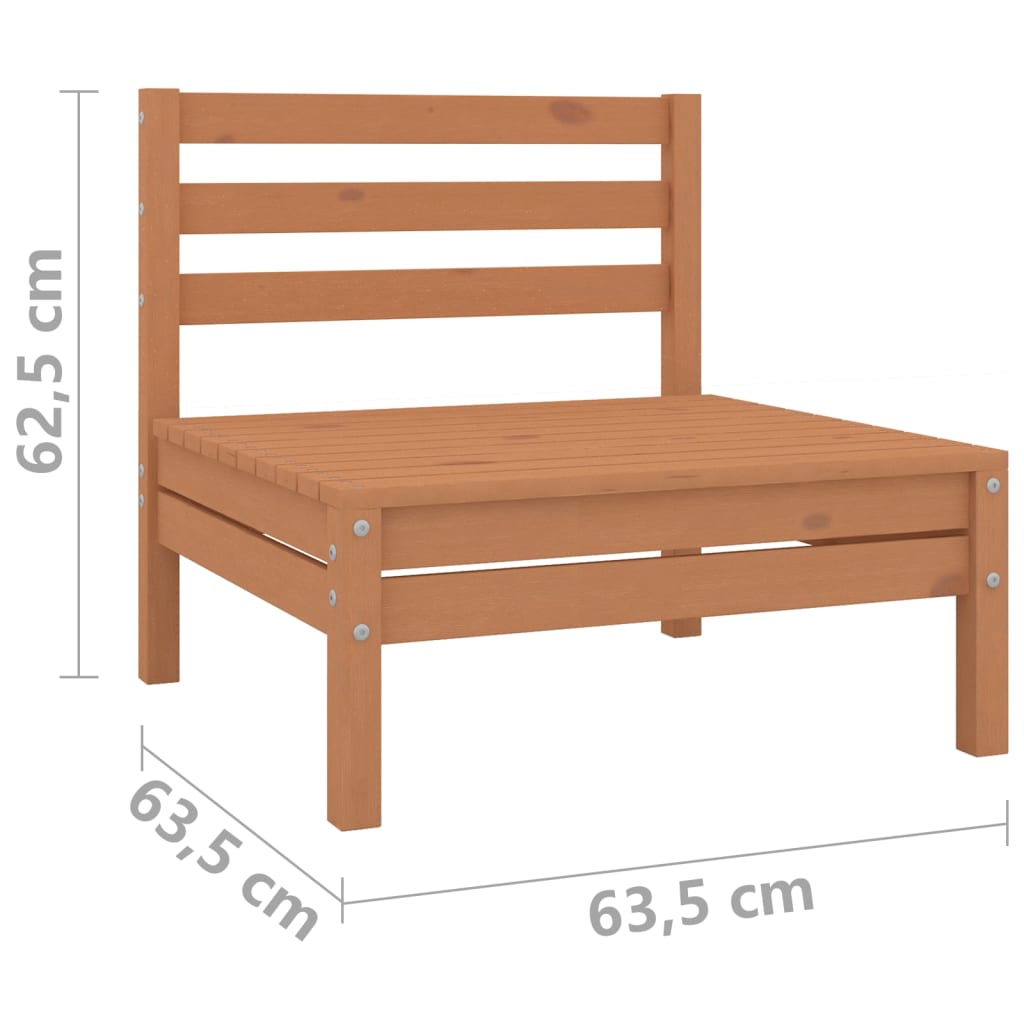 2-seters hagesofa honningbrun heltre furu