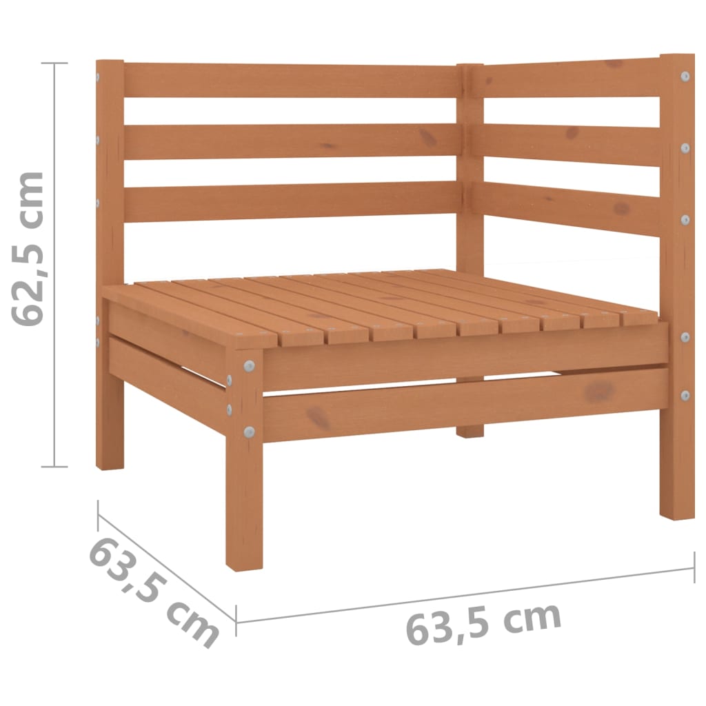 2-seters hagesofa honningbrun heltre furu