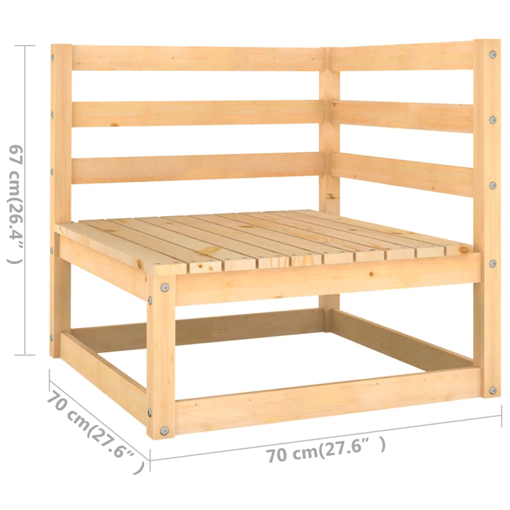 Hagesofagruppe med puter 3 deler heltre furu