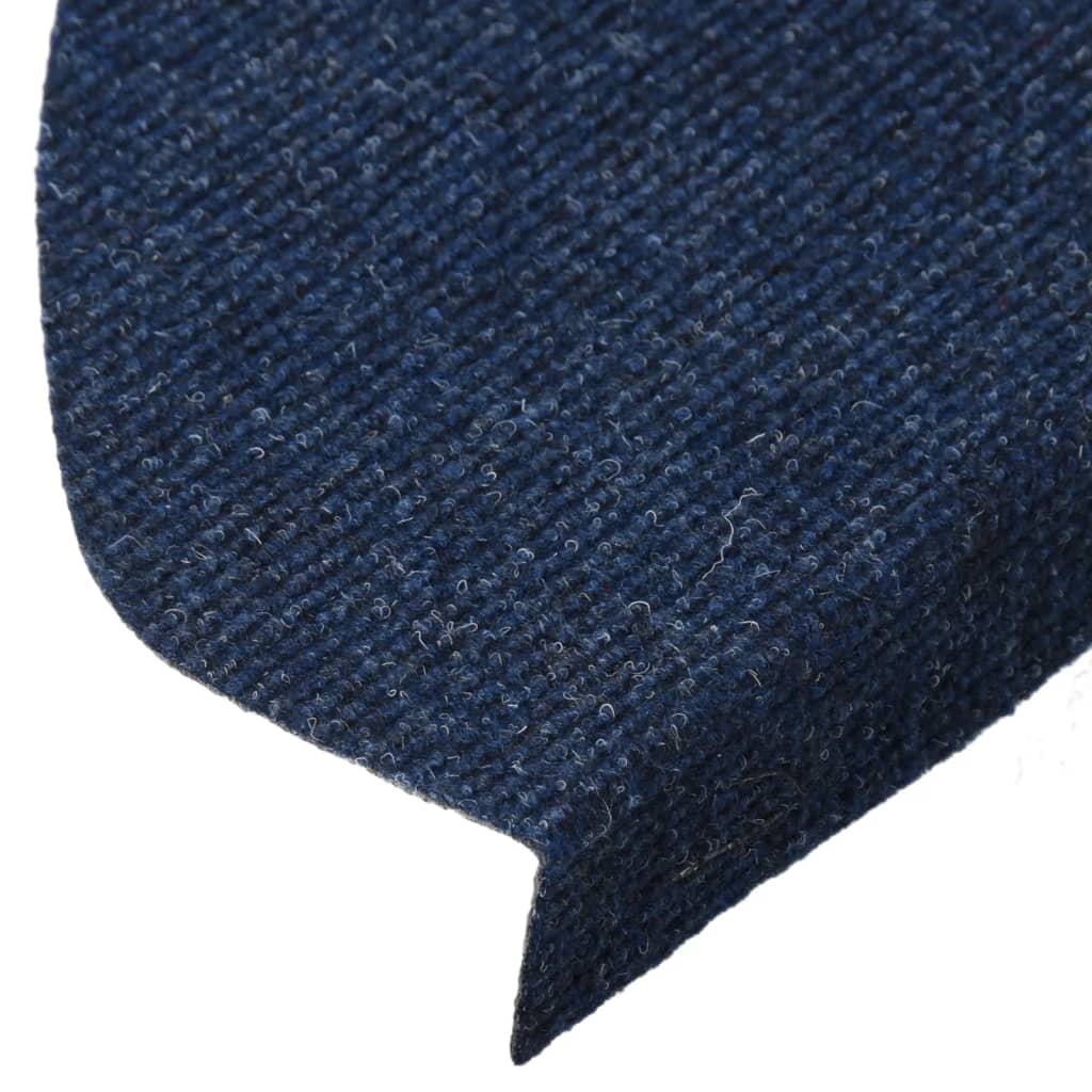 Selvklebende trappematter 15 stk 65x22,5x3,5 cm blå