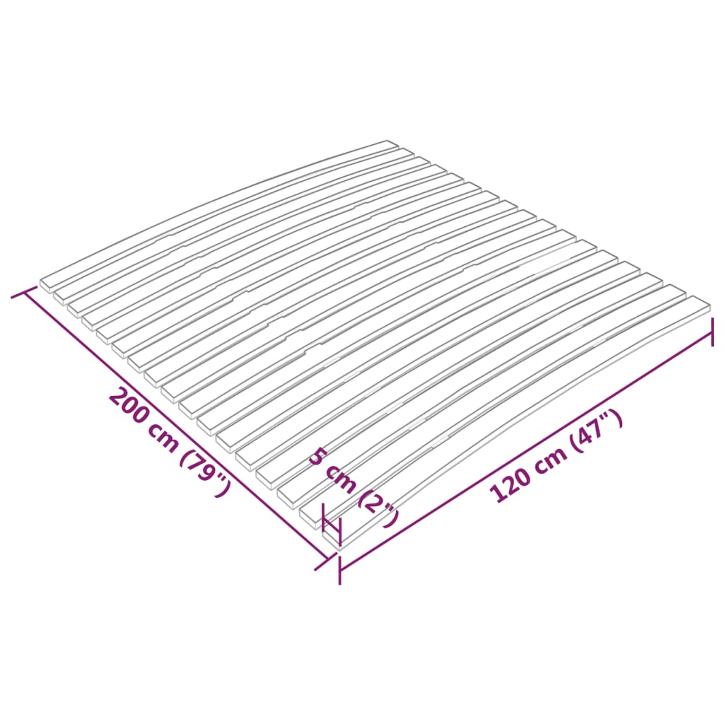 Sengebunnsutskiftning med 17 lameller 120x200 cm