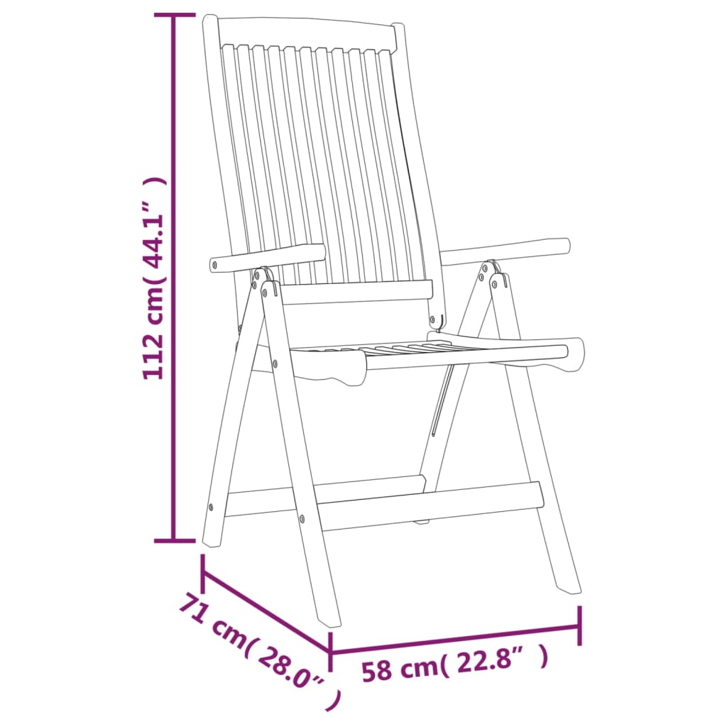 Klappstoler 8 stk heltre eukalyptus